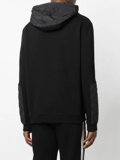 Les Hommes panelled drawstring hoodie