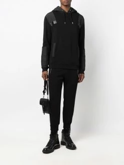Les Hommes panelled drawstring hoodie