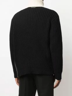 Les Hommes zip-detail roll-neck jumper