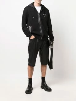 Les Hommes logo plaque hoodie