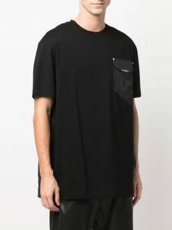 Les Hommes panelled round neck T-shirt