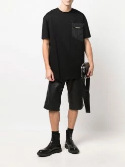 Les Hommes panelled round neck T-shirt