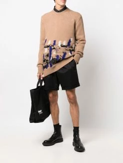 Les Hommes abstract-pattern crew-neck jumper