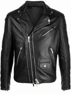 Les Hommes zip-detail biker jacket