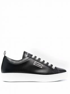 Les Hommes logo-plaque low top sneakers
