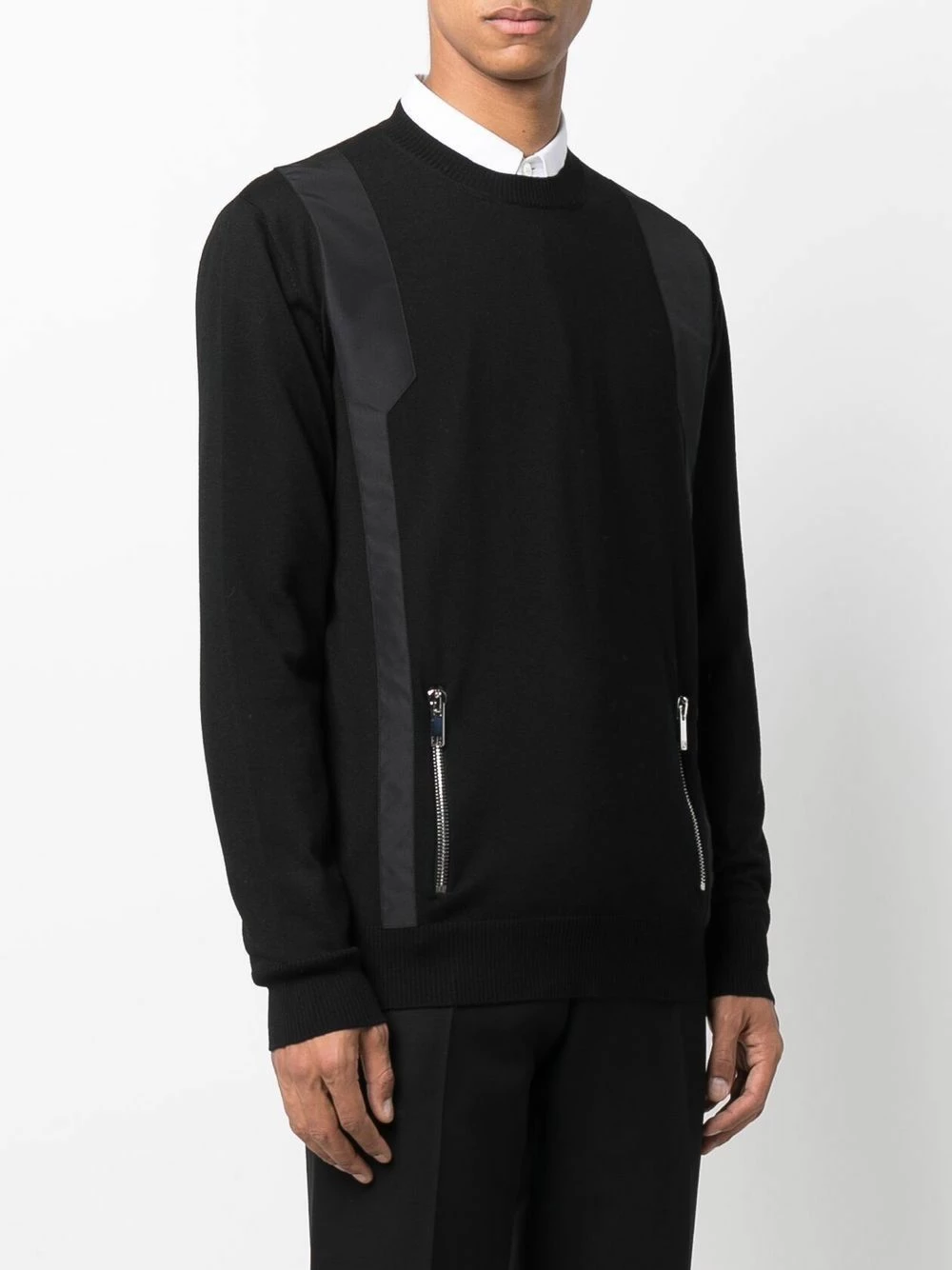 Les Hommes Ribbed knit virgin wool jumper knitted sweaters of men 3 Les Hommes ribbed-knit virgin wool jumper